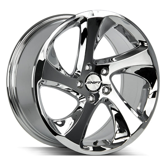 H22852035 - Shift H22 Strut 18X8.5 5X120 35mm Chrome - Shift Wheels Canada