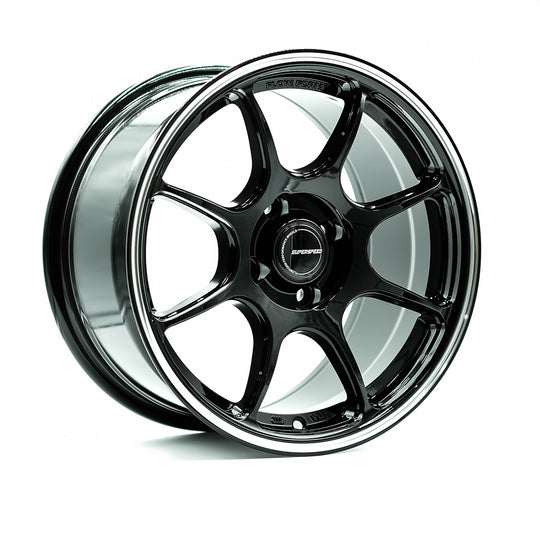 RF0315070364100BL - Superspeed RF03RR 15X7 4X100 36mm Black Machining - Superspeed Wheels Canada