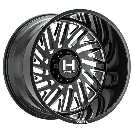 H131-2212818047B - Hostile Syclone 22X12 8X180 -44mm Blade Cut Wheel - Hostile Wheels Canada