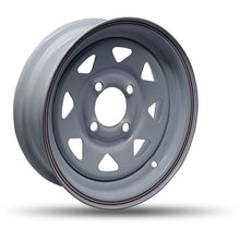 Load image into Gallery viewer, T12440 - DTD Steel Wheel Trailer 12X4 4X100 ET 0mm White - DTD Wheels Canada