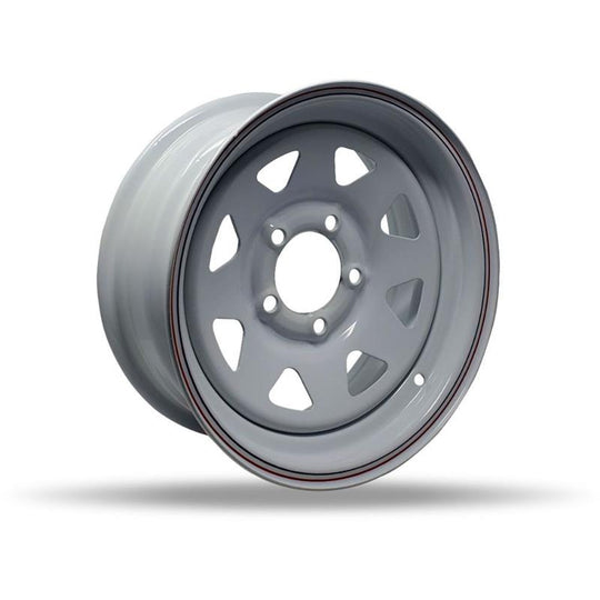 T14545 - DTD Steel Wheel Trailer 14X6 5X114.3 ET 0mm White - DTD Wheels Canada