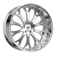 Load image into Gallery viewer, TAN2293BL70F1BCX - Amani Tango 22X9 Blank 1mm Brush Center Chrome Lip - Amani Wheels Canada
