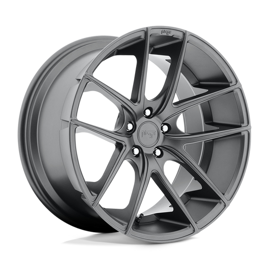 M129188043+42 - Niche M129 Targa 18X8 5X112  42mm Matte Gun Metal - Niche Wheels Canada