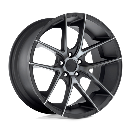 M130208521+15 - Niche M130 Targa 20X8.5 5X120  15mm Matte Black Double Dark Tint - Niche Wheels Canada
