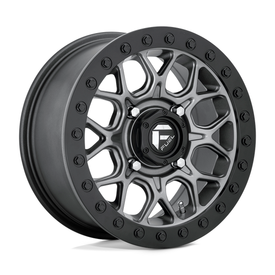 D9191500A654 - Fuel Off-Road D919 Tech Beadlock 15X10 4X137 0mm Matte Gun Metal Black Bead Ring - Fuel Off-Road Wheels Canada