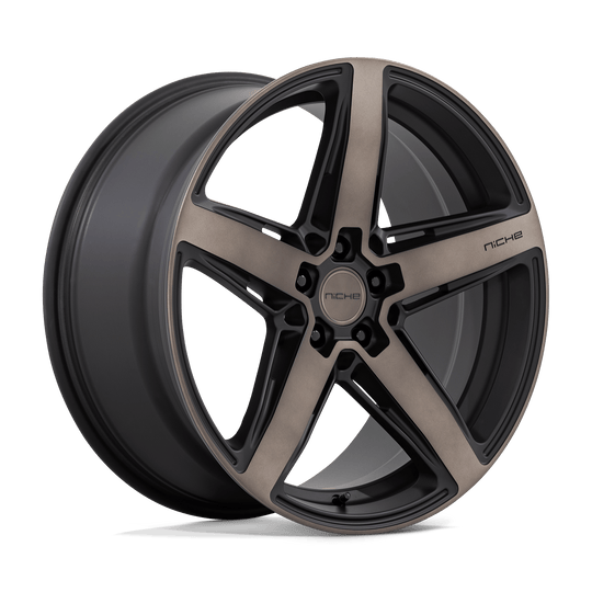 M271209033+38 - Niche M271 Teramo 20X9 5X108  38mm Matte Black With Double Dark Tint Face - Niche Wheels Canada