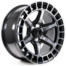 Charger l'image dans la galerie, A107179084N01206 - Arena Torque 17X9 6X139.7 -12mm Glossy Black Machined Ddt Face And Lip - Arena Wheels Canada