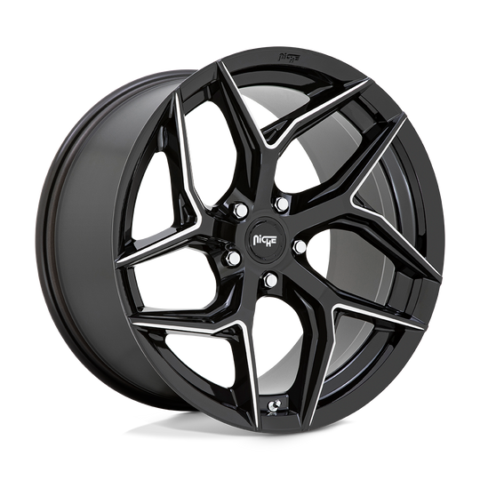 M266209021+35 - Niche M266 Torsion 20X9 5X120  35mm Gloss Black Milled - Niche Wheels Canada