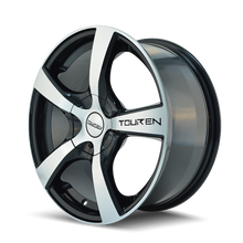 Charger l&#39;image dans la galerie, 3190-6711M - Touren TR9 16X7 5X115/5X110 42mm Black And Machined Faced With Machined Lip - Touren Wheels Canada