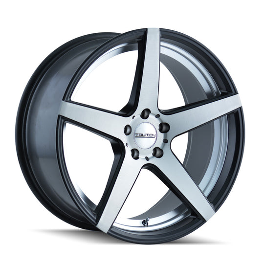 3220-9912M35 - Touren TR20 19X9.5 5X120 /  ET 35mm Matte Black with Machined Face and Machined Undercut - Touren Wheels Canada