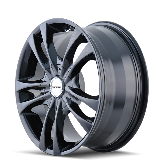 3222-7703B - Touren TR22 17X7 5X100 / 5X114.3 ET 40mm Gloss Black - Touren Wheels Canada