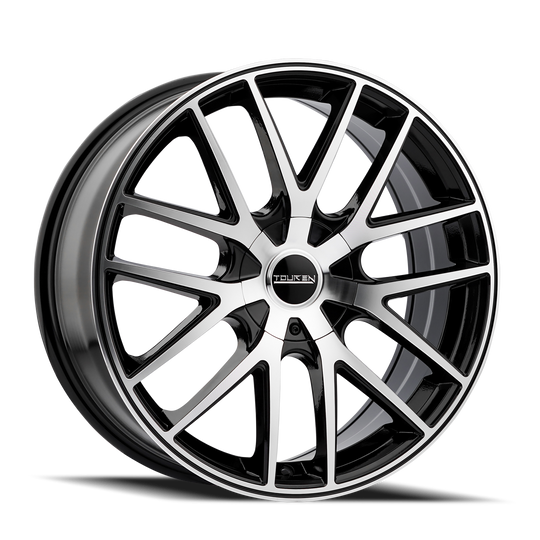 3260-9809B - Touren TR60 19X8.5 5X112 / 5X120 ET 40mm Gloss Black Machined - Touren Wheels Canada