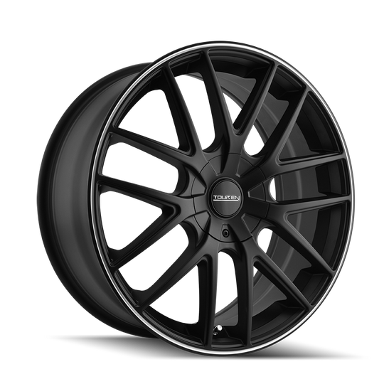 3260-6720MB - Touren TR60 16X7 4X108 / 5X108 ET 42mm Matte Black with Machined Ring - Touren Wheels Canada