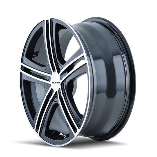 3262-8701B - Touren TR62 18X7.5 4X100 / 4X114.3 ET 40mm Gloss Black Machined - Touren Wheels Canada