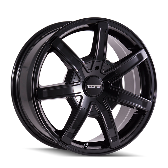 3265-7737B - Touren TR65 17X7.5 6X135 / 6X139.7 ET 20mm Gloss Black - Touren Wheels Canada