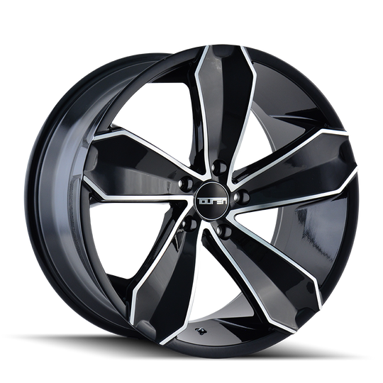 3271-2845B30 - Touren TR71 20X8.5 5X112 /  ET 30mm Gloss Black and Machined - Touren Wheels Canada