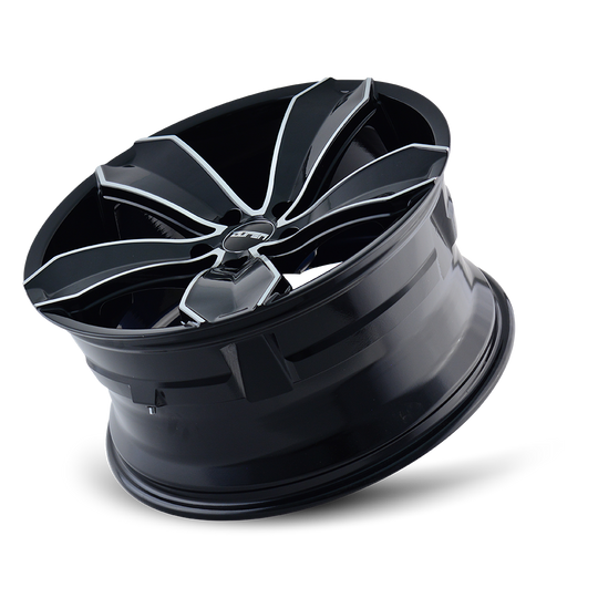 3271-2845B30 - Touren TR71 20X8.5 5X112 /  ET 30mm Gloss Black and Machined - Touren Wheels Canada