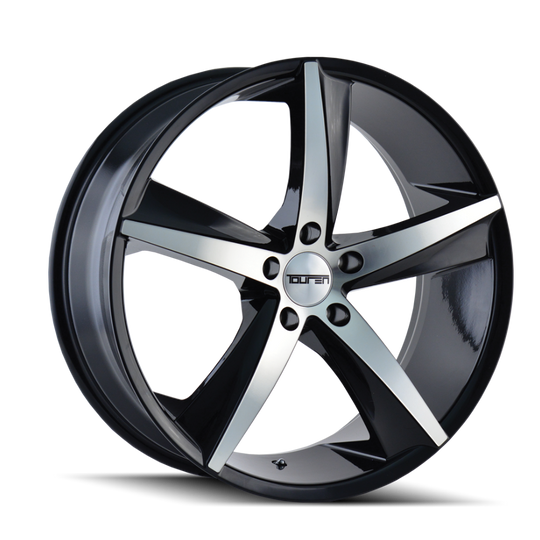3272-2112B40 - Touren TR72 20X10 5X120 /  ET 40mm Gloss Black Machined - Touren Wheels Canada