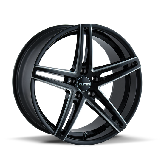 3273-2865B35 - Touren TR73 20X8.5 5X114.3 /  ET 35mm Gloss Black Milled - Touren Wheels Canada