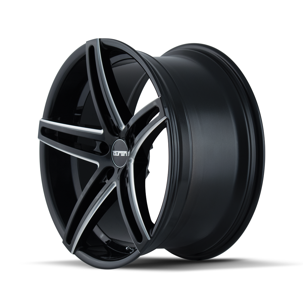 3273-8845B35 - Touren TR73 18X8 5X112 35mm Black And Milled - Touren Wheels Canada