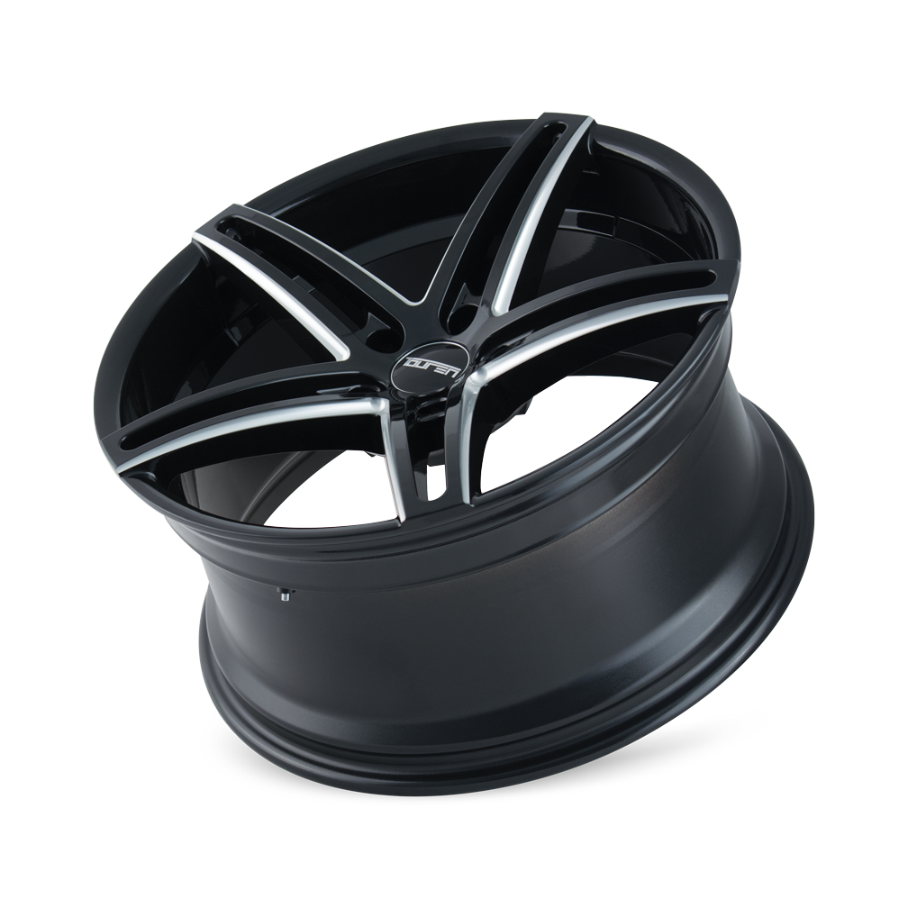 3273-8845B35 - Touren TR73 18X8 5X112 35mm Black And Milled - Touren Wheels Canada