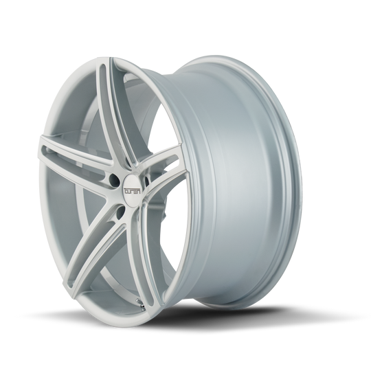 3273-2865S35 - Touren TR73 20X8.5 5X114.3 35mm Gloss Silver With Milled Spokes - Touren Wheels Canada