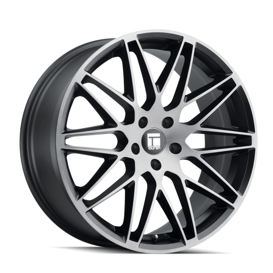 3275-9865TM35 - Touren TR75 19X8.5 5X114.3 /  ET 35mm Matte Black Brushed with Dark - Touren Wheels Canada