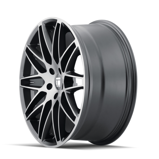 3275-2945TM35 - Touren TR75 20X9 5X112 /  ET 35mm Matte Black Brushed with Dark - Touren Wheels Canada