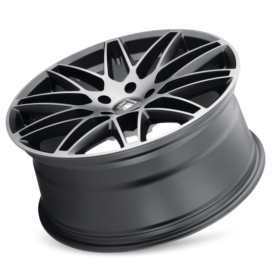 3275-8831TM40 - Touren TR75 18X8 5X108 /  ET 40mm Matte Black Brushed with Dark - Touren Wheels Canada