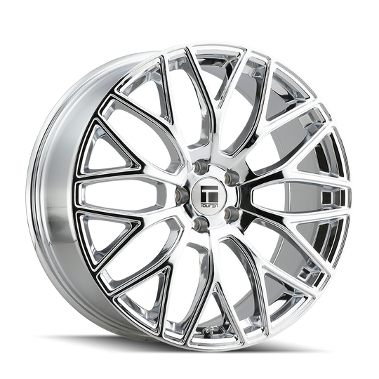 3276-2845C35 - Touren TR76 20X8.5 5X112 /  ET 35mm Chrome - Touren Wheels Canada