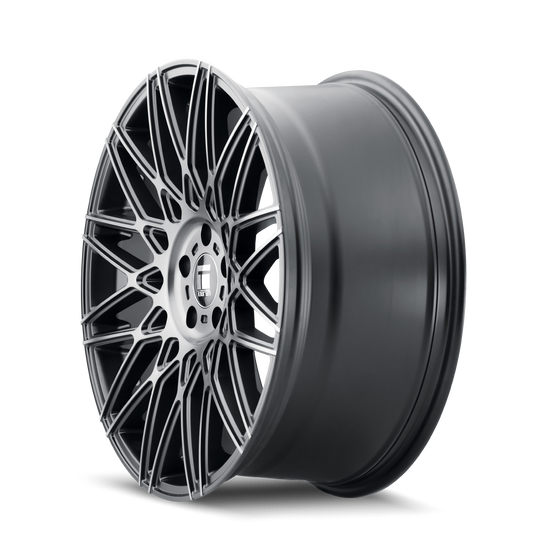 3278-8831TM40 - Touren TR78 18X8 5X108 /  ET 40mm Matte Black Brushed with Dark - Touren Wheels Canada