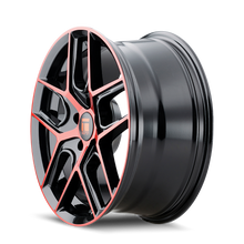 Load image into Gallery viewer, 3279-7831BRT35 - Touren TR79 17X8 5X108 /  ET 35mm Gloss Black Machined with Red - Touren Wheels Canada
