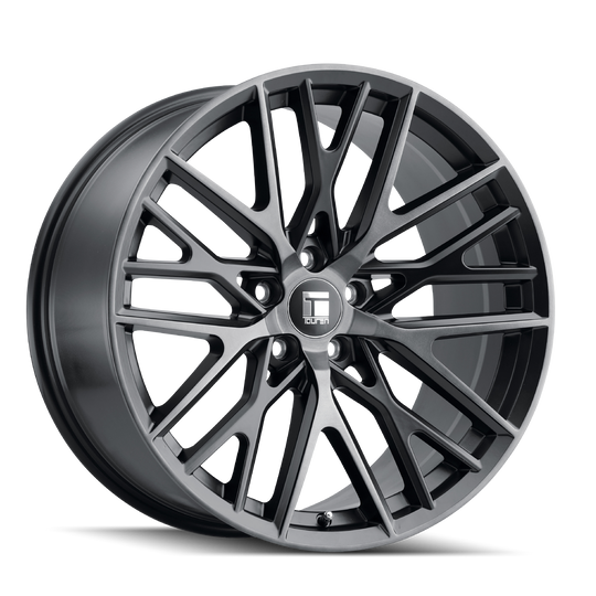 3291-2983TM18 - Touren TR91 20X9 6X139.7 /  ET 18mm Matte Black Brushed with Dark - Touren Wheels Canada