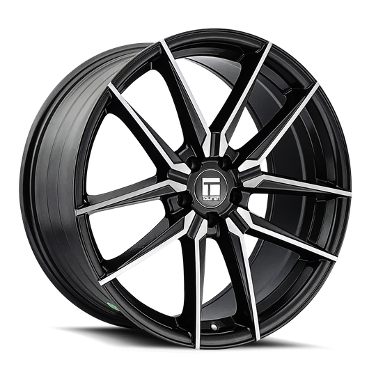 3294-8831TG35 - Touren TR94 18X8 5X108 /  ET 35mm Gloss Graphite Brushed with Dark - Touren Wheels Canada