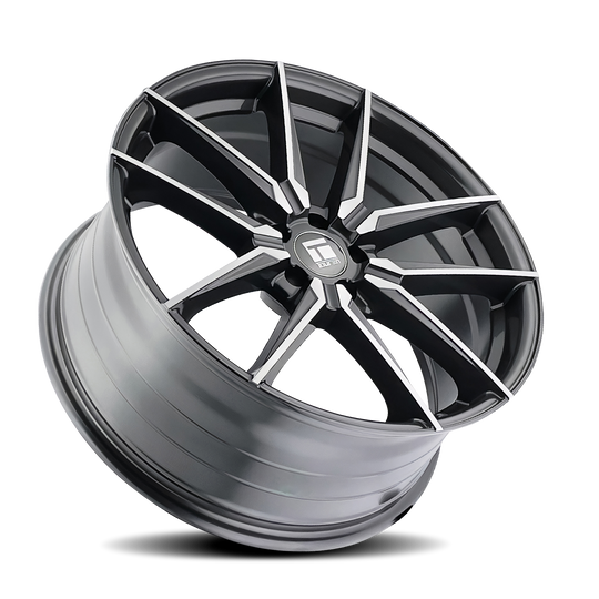 3294-8831TG35 - Touren TR94 18X8 5X108 /  ET 35mm Gloss Graphite Brushed with Dark - Touren Wheels Canada