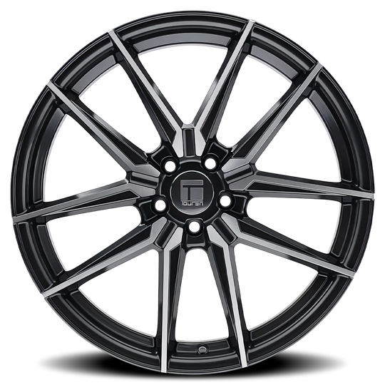 3294-8844TG35 - Touren TR94 18X8 5X100 /  ET 35mm Gloss Graphite Brushed with Dark - Touren Wheels Canada
