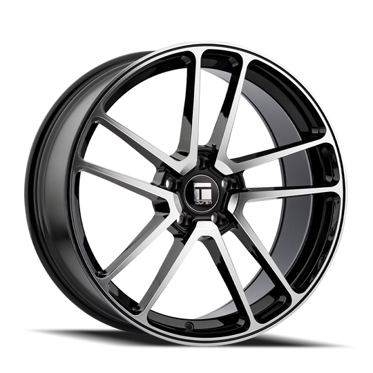 3297-2945MB35 - Touren TF97 20X9 5X112 /  ET 35mm Gloss Black Machined - Touren Wheels Canada