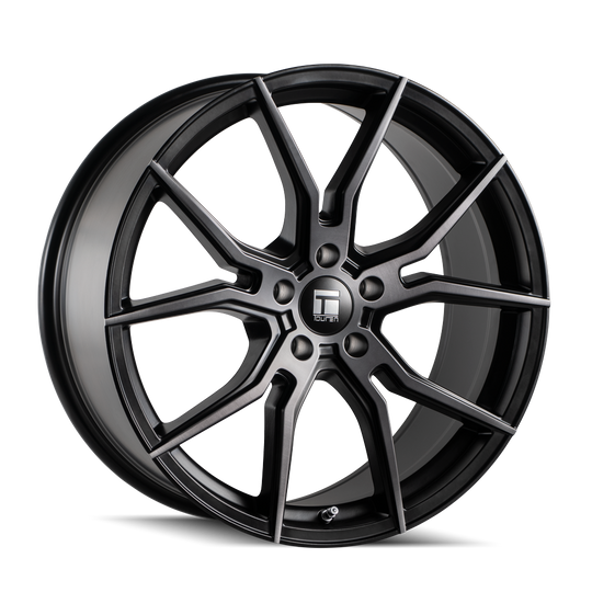3501-2965TM35 - Touren TF01 20X9 5X114.3 /  ET 35mm Matte Black Brushed with Dark - Touren Wheels Canada