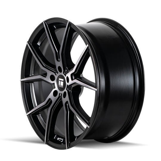 3501-2965TM35 - Touren TF01 20X9 5X114.3 /  ET 35mm Matte Black Brushed with Dark - Touren Wheels Canada