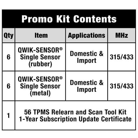TPM9017 Standard Ignition Tire Pressure Monitoring System (TPMS) Sensor Service Kit Standard Ignition Canada