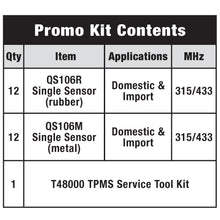 Load image into Gallery viewer, TPM9023 Standard Ignition Tire Pressure Monitoring System (TPMS) Sensor Service Kit Standard Ignition Canada