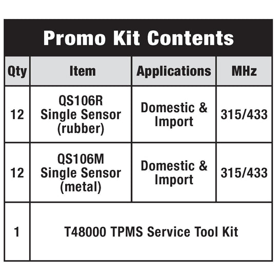 TPM9023 Standard Ignition Tire Pressure Monitoring System (TPMS) Sensor Service Kit Standard Ignition Canada
