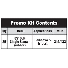 Load image into Gallery viewer, TPM9025 Standard Ignition Tire Pressure Monitoring System (TPMS) Sensor Service Kit Standard Ignition Canada