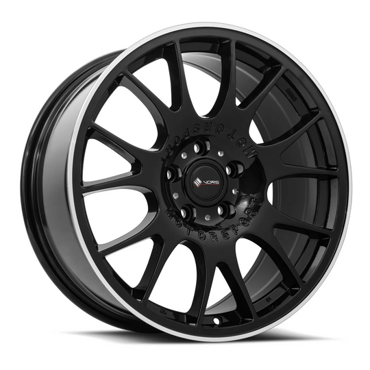 TR14188051435BK-510 - Vors TR14 18X8 5X110 35mm Black - Machined Ring - Vors Wheels Canada