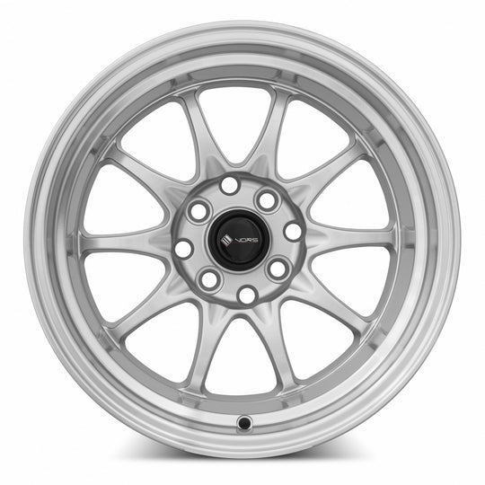 TR0315808H0S-408 - Vors TR3 15X8 4X108 0MM Silver Machine Lip - Vors Wheels Canada