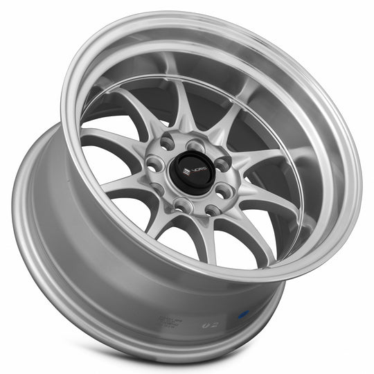 TR0315808H0S-408 - Vors TR3 15X8 4X108 0MM Silver Machine Lip - Vors Wheels Canada
