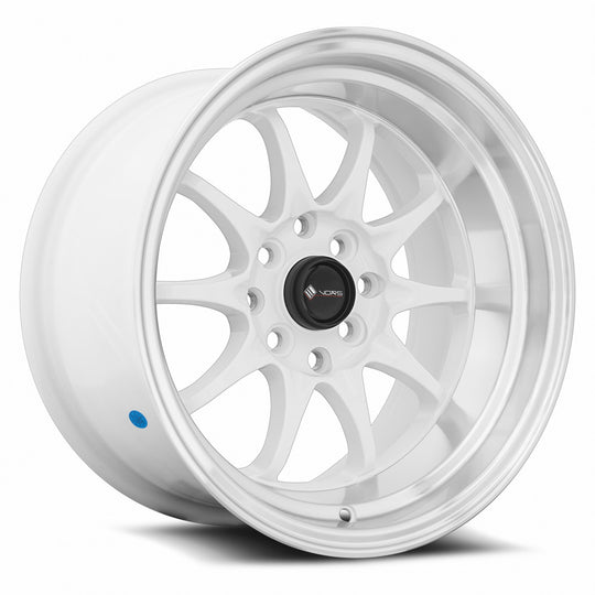 TR0315808H0W - Vors TR3 15X8 4X100 / 4X114.3 0mm White Machine Lip - Vors Wheels Canada