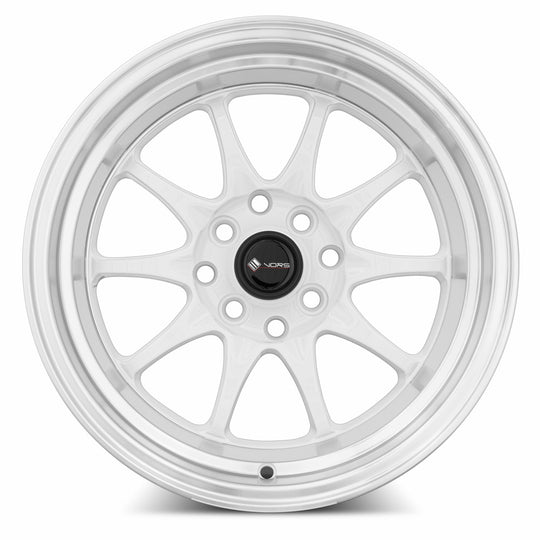 TR0315808H0W - Vors TR3 15X8 4X100 / 4X114.3 0mm White Machine Lip - Vors Wheels Canada
