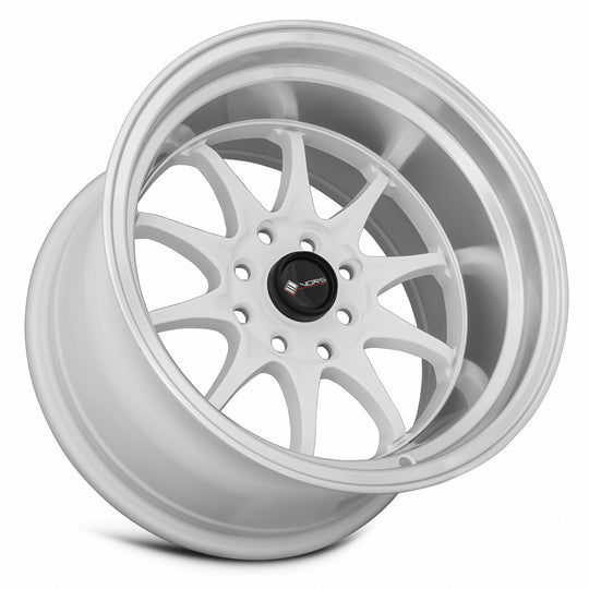 TR0315908H0W-408 - Vors TR3 15X9 4X108 0MM White Machine Lip - Vors Wheels Canada