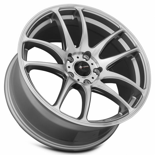 TR04179050030SF - Vors TR4 17X9 5X100 30MM Silver Machine Face - Vors Wheels Canada